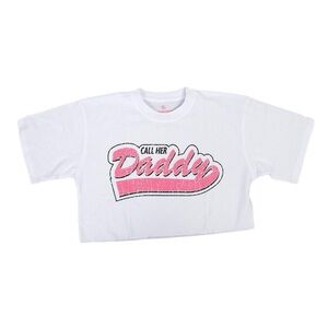 White and Pink Call Her Daddy Tee